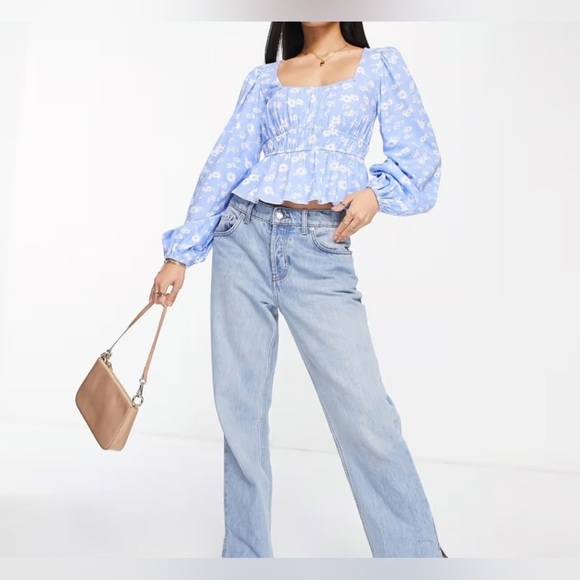 Blue Floral Blouse - Picture 5 of 5